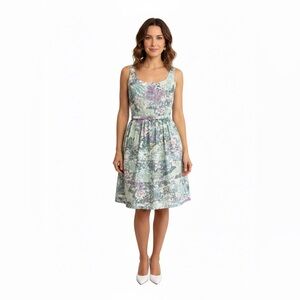 Eliza J New York Floral Sleeveless Fit & Flare Dress Size 8 Knee Length